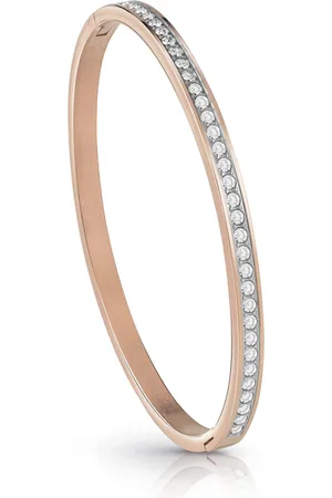 Guess Pevný bronzový náramek s krystaly Color My Day JUBB02248JWRG 5,7 x 4,8 cm - S