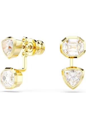 Swarovski Asymetrické pozlacené náušnice 2v1 Imber 5705461