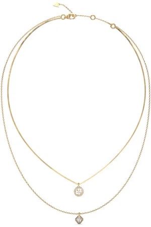 Guess Pozlacený dvojitý náhrdelník 4G Crush JUBN04159JWYGT/U