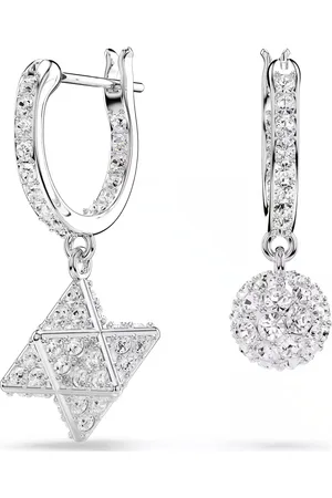 Swarovski Blyštivé asymetrické náušnice s krystaly Dextera 5693194