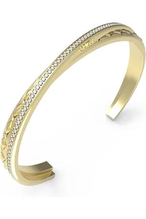 Guess Pevný pozlacený náramek Stylish JUBB04584JWYG 5,5 cm
