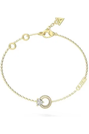 Guess Pozlacený náramek se zirkony M`ama Non M`ama JUBB04663JWYG 21 cm