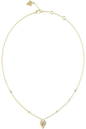 Guess Dámský pozlacený náhrdelník s přívěskem srdce Love Me Tender JUBN03241JWYGRHT/U