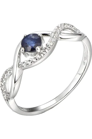 Brilio Okouzlující stříbrný prsten se safírem Precious Stone SR00716N 54 mm