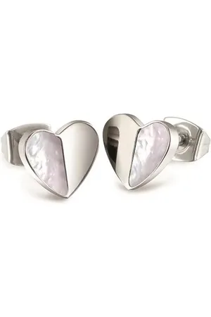 Boccia Titanium Titanové náušnice Srdíčka s perletí 05054-01