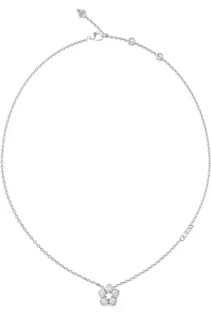 Guess Krásný ocelový náhrdelník s květinou Shining Winter JUBN04466JWRHT/U