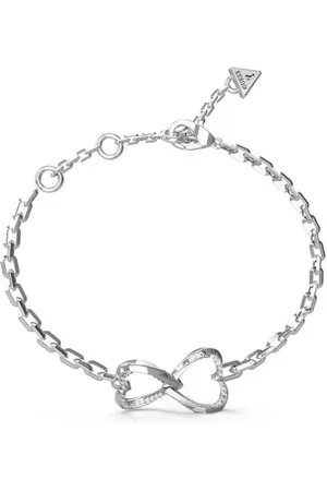 Guess Něžný ocelový náramek se srdíčky Mon Amour JUBB04618JWRH 14,5 cm
