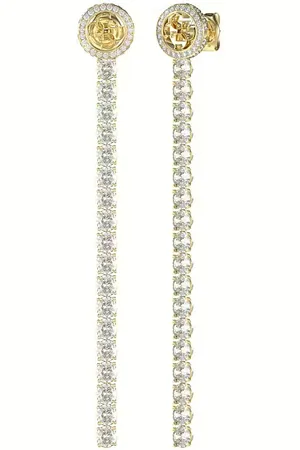 Guess Výrazné pozlacené náušnice s čirými krystaly Paradise JUBE05144JWYGT/U