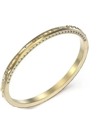 Guess Pevný pozlacený náramek Circle Lights JUBB03163JWYG 5,5 x 4,5 cm