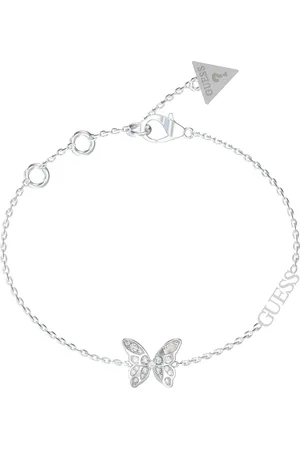 Guess Slušivý ocelový náramek s motýlkem Chrysalis JUBB04110JWRH 18,5 cm