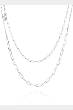 Sif Jakobs Módní stříbrný dvojitý náhrdelník Chains SJ-C42132-SS