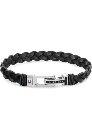 Tommy Hilfiger Luxusní kožený náramek s ocelovou sponou 2790307