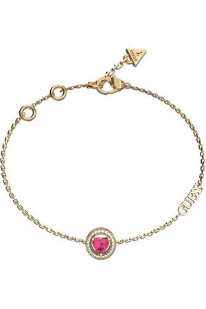 Guess Něžný pozlacený náramek se zirkony M`ama Non M`ama JUBB04668JWYGFC 18,5 cm