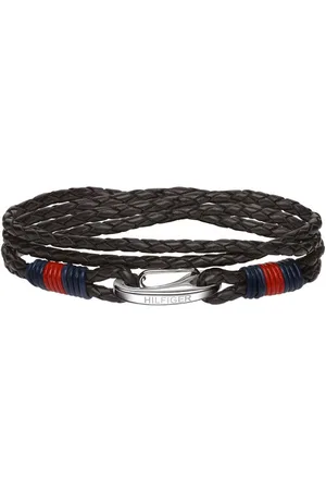 Tommy Hilfiger Černý kožený náramek TH2700534