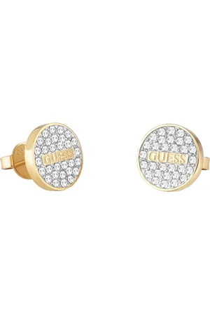Guess Třpytivé pozlacené náušnice pecky Studs Party JUBE02155JWYGT/U