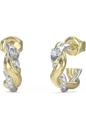 Guess Módní bicolor náušnice se zirkony Twist JUBE05065JWYGRHT/U