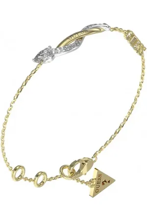 Guess Elegantní bicolor náramek se zirkony Twist JUBB05067JWYGRH 18,5 cm