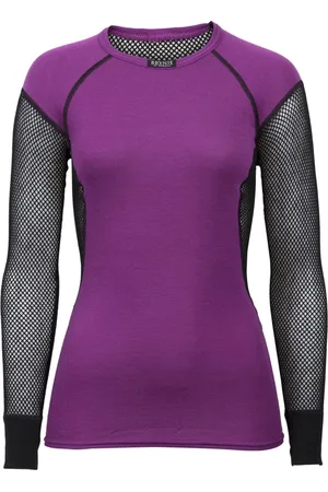 Brynje Dámské funkční triko Lady Wool Thermo Shirt w/inlay, černo-fialové Barva: Fialová, Velikost: M (38-40)