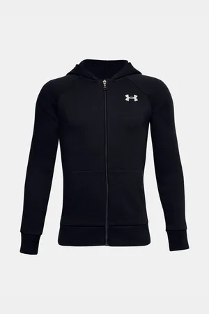 Under Armour Černá mikina UA RIVAL COTTON FZ HOODIE