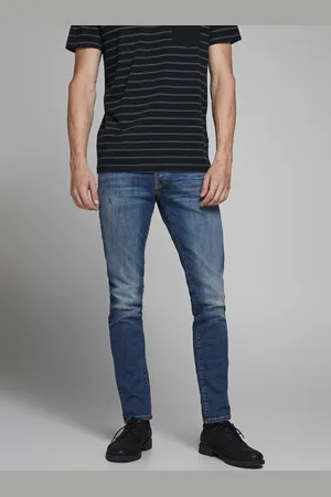 JACK & JONES Modré slim fit džíny Glenn