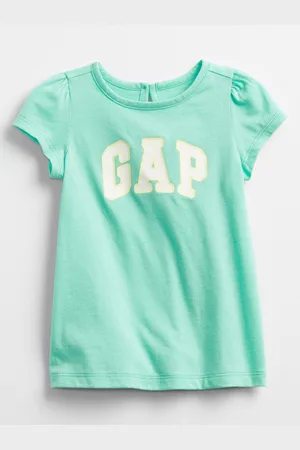 GAP Tyrkysové holčičí baby tričko Logo v-g drs