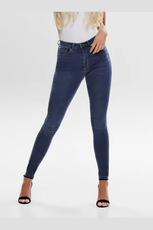 ONLY Modré skinny fit džíny s vysokým pasem Royal