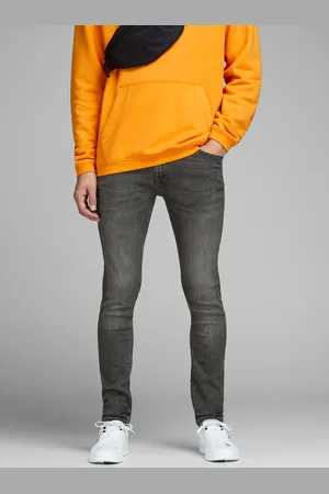 JACK & JONES Šedé pánské skinny džíny Liam