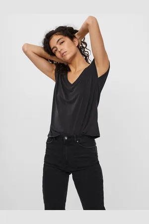 VERO MODA Černé tričko Filli