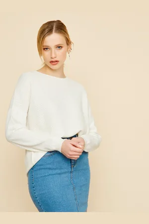 ZOOT.lab Bílý dámský oversize svetr Morgan