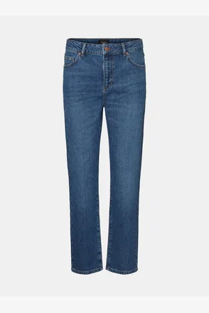 VERO MODA Modré straight fit džíny Carla