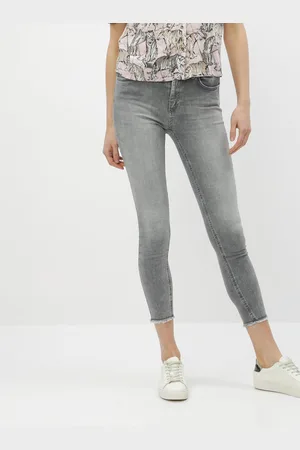 ONLY Šedé zkrácené skinny fit džíny Blush