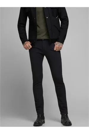 JACK & JONES Černé slim fit džíny Glenn