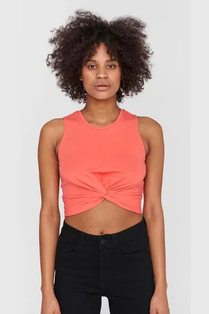 Noisy May Korálový crop top Twiggi