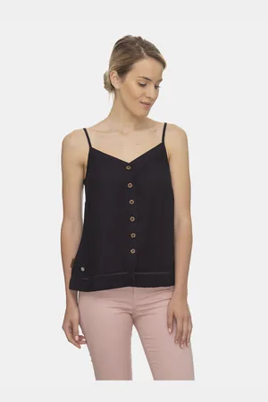 Ragwear Tmavě modrý lněný top Antolia