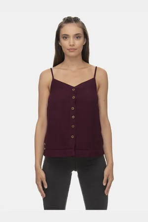 Ragwear Vínový lněný top Antolia