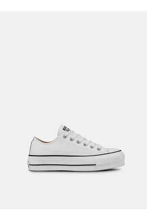 Converse Ženy Na platformě - Bílé dámské kožené tenisky na platformě