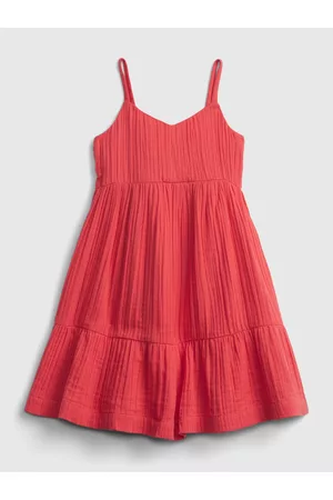 GAP Červené holčičí dětské šaty strappy tank dress