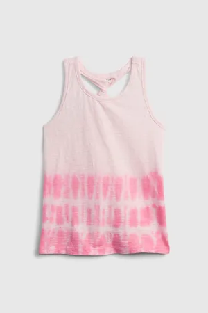 GAP Růžový holčičí dětský top twist back tank