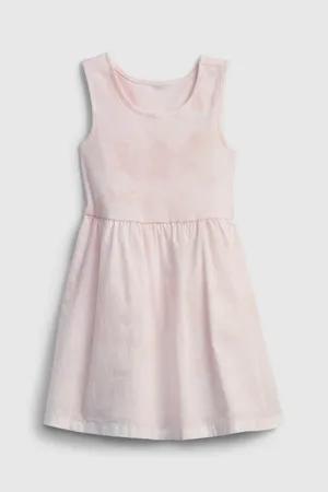 GAP Růžové holčičí dětské šaty mix-media tank dress