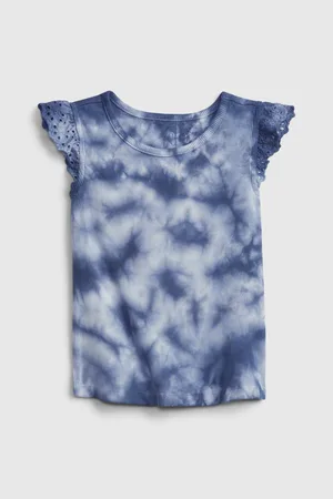 GAP Modrý holčičí dětský top lace-trim tank