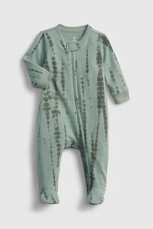GAP Zelený holčičí baby overal 100% organic cotton tie-dye one-piece