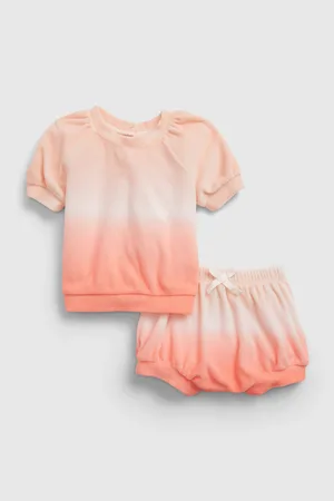 GAP Oranžový holčičí baby set dip-dye outfit set
