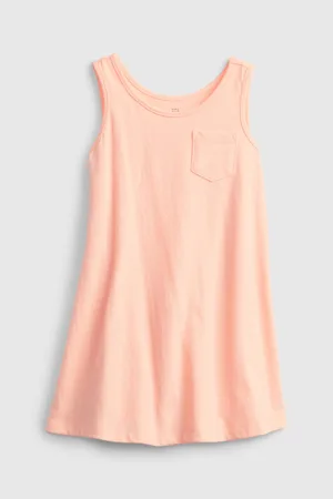 GAP Oranžové holčičí dětské šaty tank dress