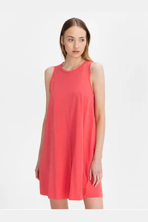GAP Červené dámské šaty sleeveless swing dress