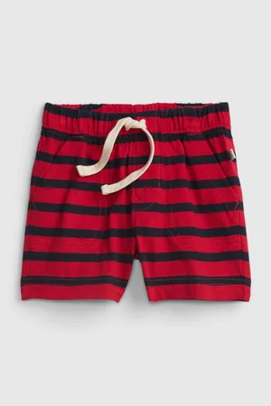 GAP Červené klučičí baby kraťasy pull-on stripe short