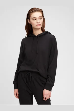 GAP Černý dámský pyžamový top slub jersey hoodie