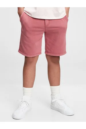 GAP Červené klučičí dětské kraťasy fleece pull-on shorts