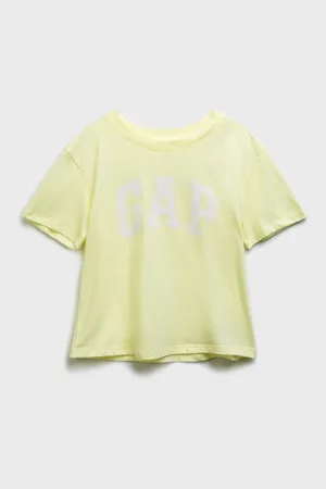 GAP Zelené holčičí dětské tričko Logo short sleeve update