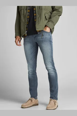 JACK & JONES Modré skinny fit džíny Glenn