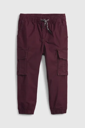GAP Vínové klučičí kalhoty Everyday cargo joggers